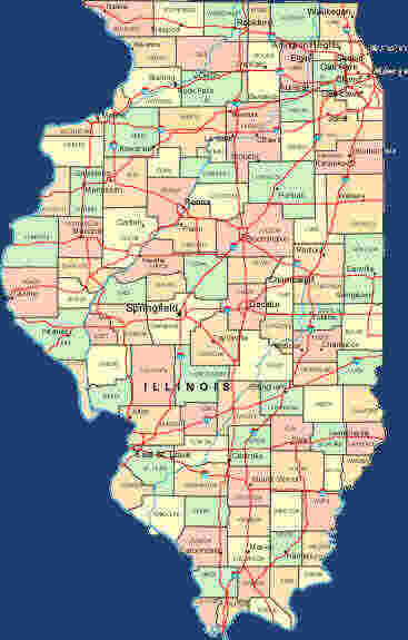 county maps of illinois. 2011 Illinois State County Map